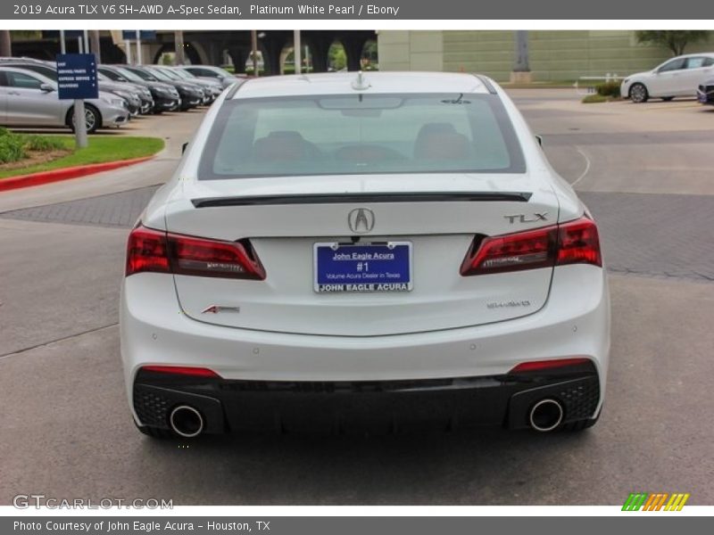 Platinum White Pearl / Ebony 2019 Acura TLX V6 SH-AWD A-Spec Sedan