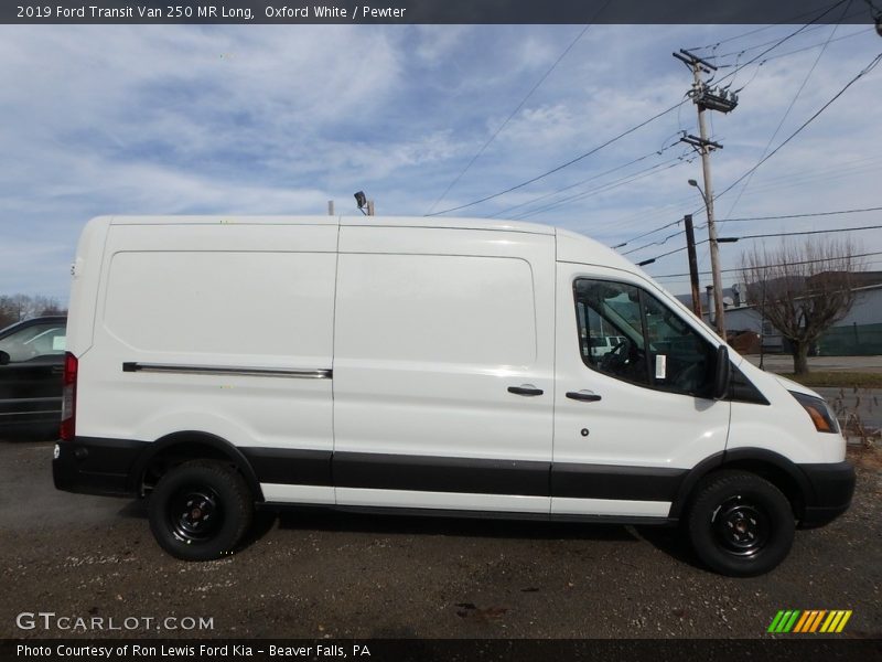 Oxford White / Pewter 2019 Ford Transit Van 250 MR Long