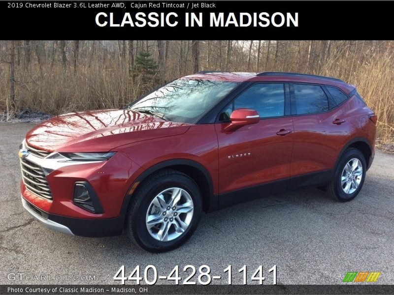 Cajun Red Tintcoat / Jet Black 2019 Chevrolet Blazer 3.6L Leather AWD