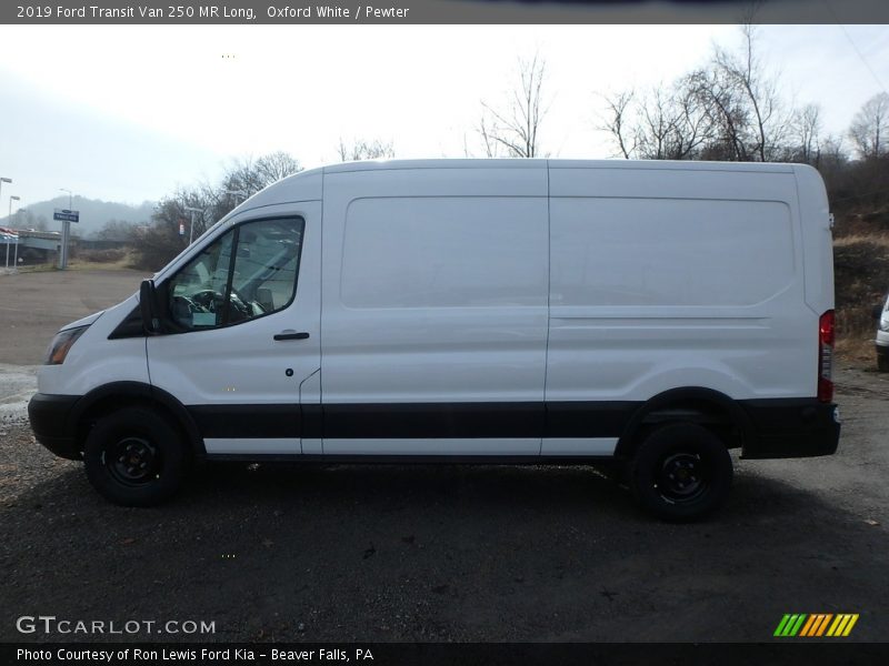 Oxford White / Pewter 2019 Ford Transit Van 250 MR Long