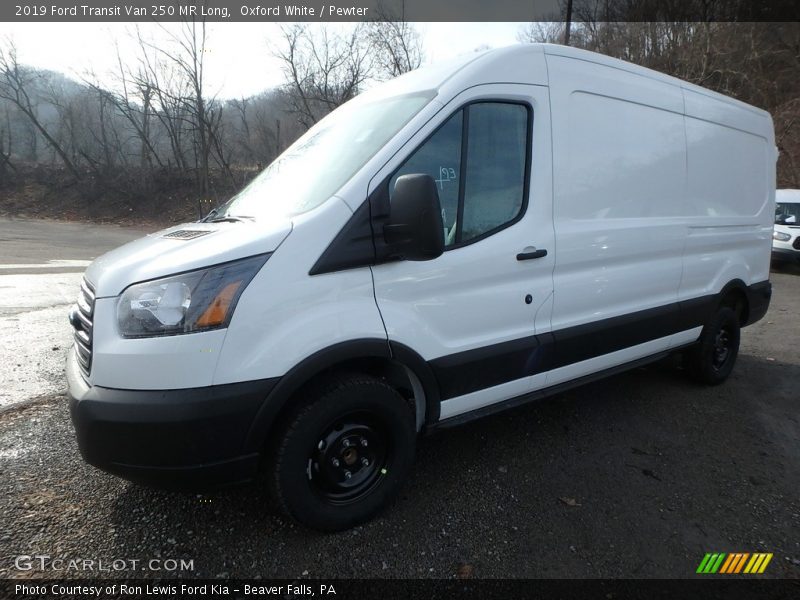 Oxford White / Pewter 2019 Ford Transit Van 250 MR Long