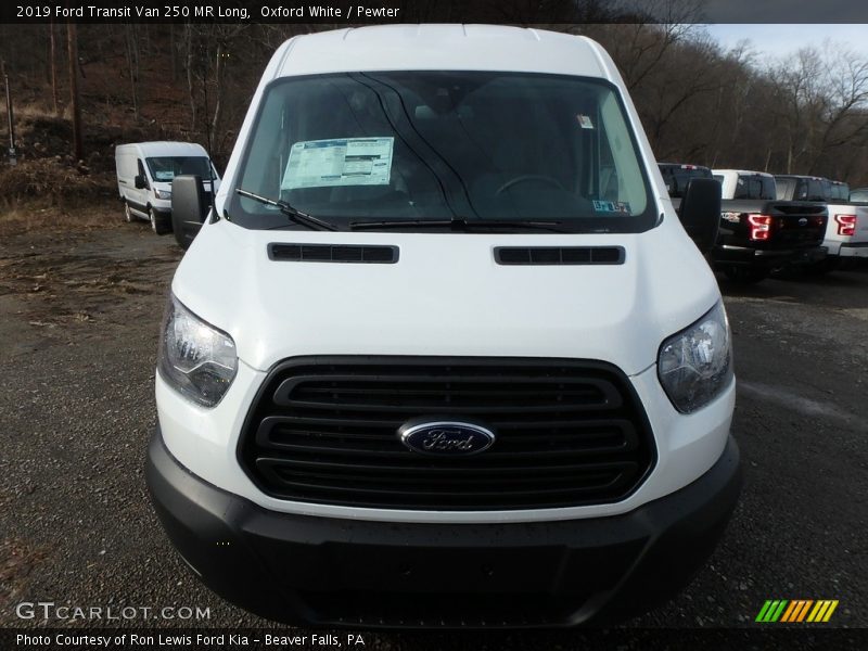 Oxford White / Pewter 2019 Ford Transit Van 250 MR Long