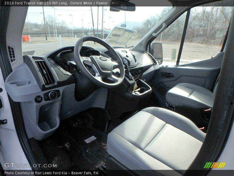 Oxford White / Pewter 2019 Ford Transit Van 250 MR Long