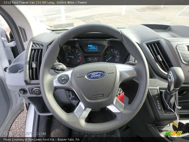 Oxford White / Pewter 2019 Ford Transit Van 250 MR Long