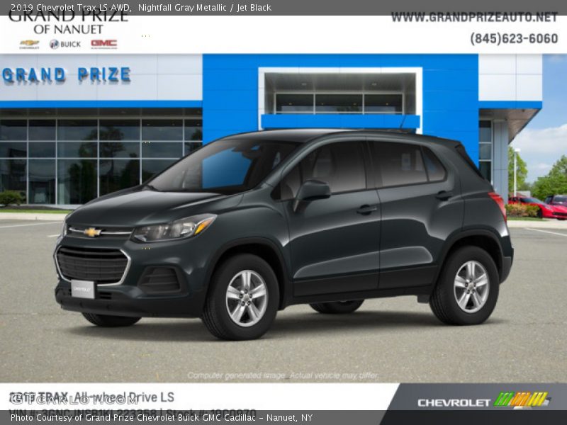 Nightfall Gray Metallic / Jet Black 2019 Chevrolet Trax LS AWD