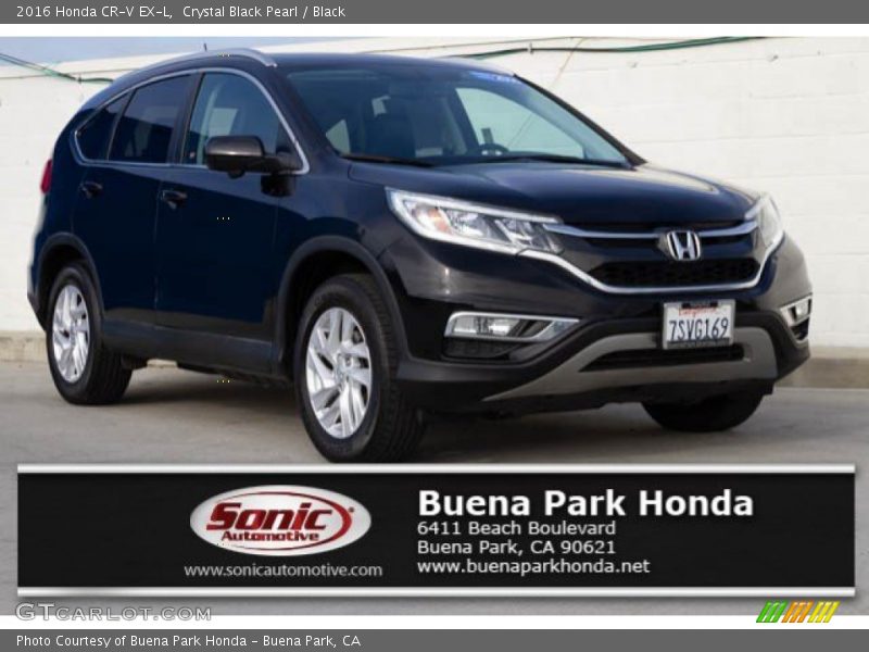 Crystal Black Pearl / Black 2016 Honda CR-V EX-L