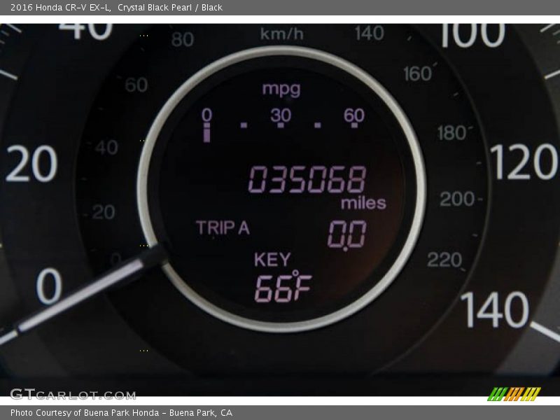 Crystal Black Pearl / Black 2016 Honda CR-V EX-L
