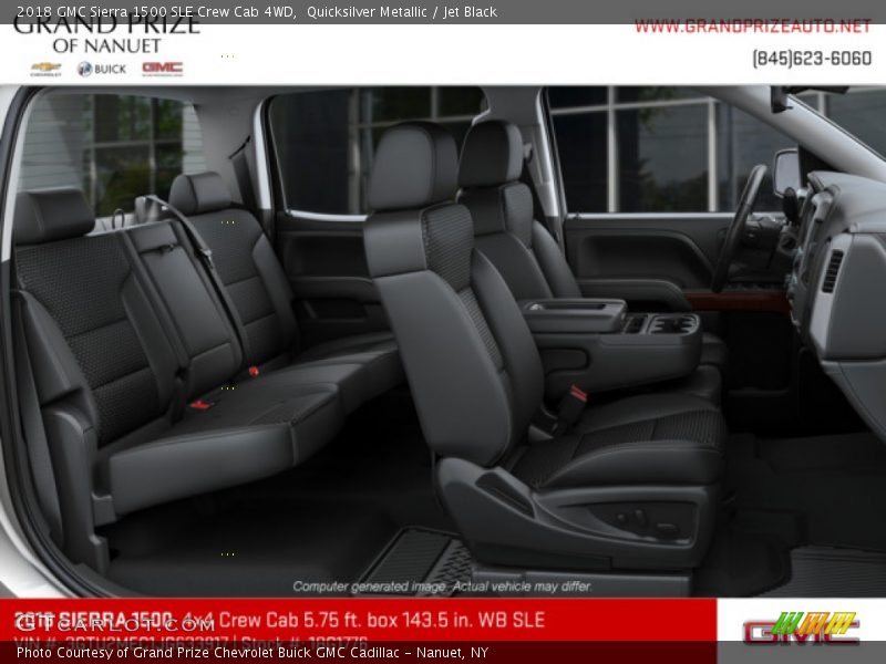 Quicksilver Metallic / Jet Black 2018 GMC Sierra 1500 SLE Crew Cab 4WD