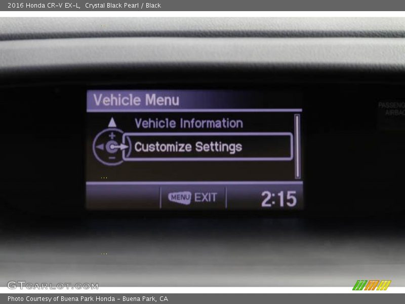 Crystal Black Pearl / Black 2016 Honda CR-V EX-L