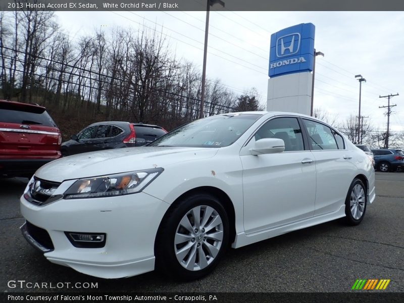 White Orchid Pearl / Black 2013 Honda Accord EX Sedan