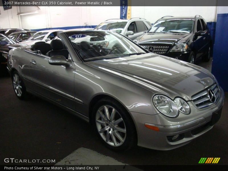 Pewter Metallic / Black 2007 Mercedes-Benz CLK 350 Cabriolet