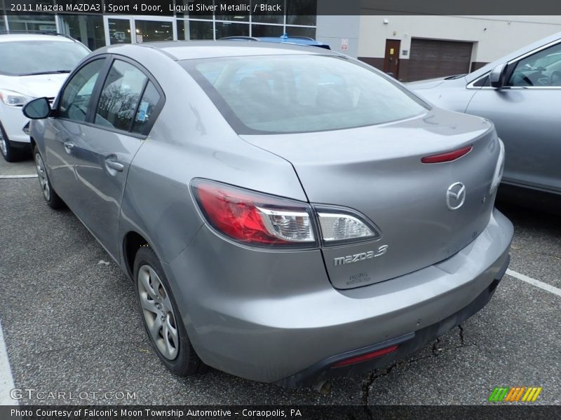 Liquid Silver Metallic / Black 2011 Mazda MAZDA3 i Sport 4 Door