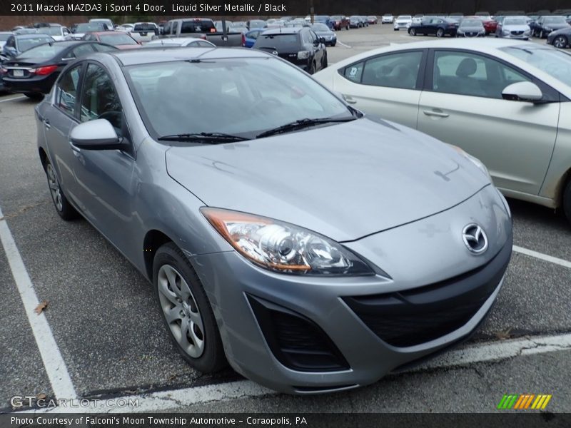 Liquid Silver Metallic / Black 2011 Mazda MAZDA3 i Sport 4 Door