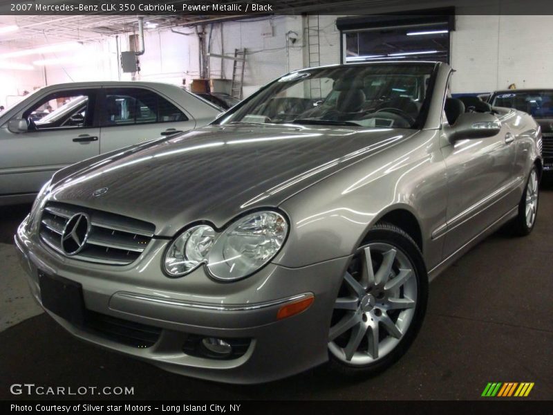 Pewter Metallic / Black 2007 Mercedes-Benz CLK 350 Cabriolet