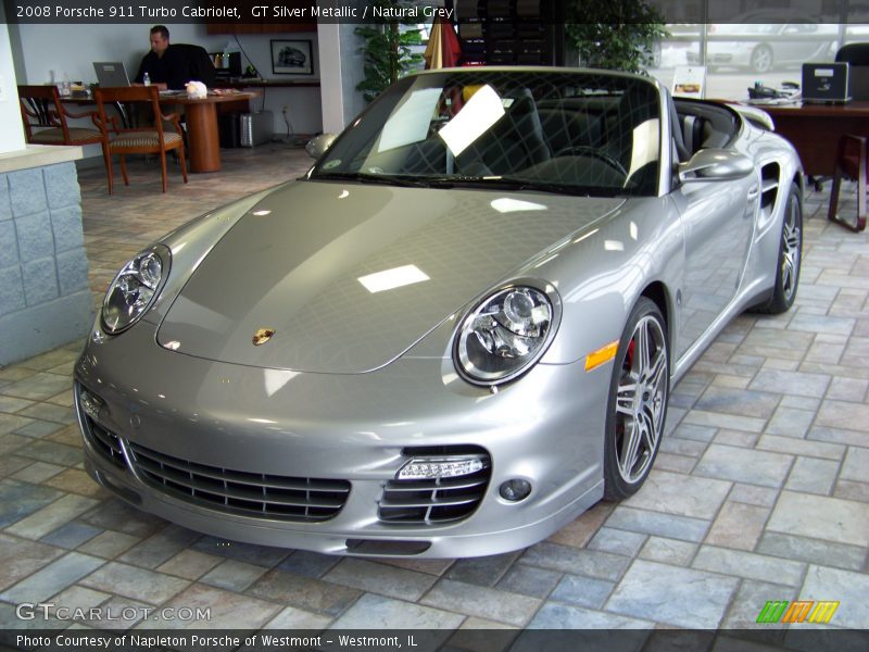 GT Silver Metallic / Natural Grey 2008 Porsche 911 Turbo Cabriolet