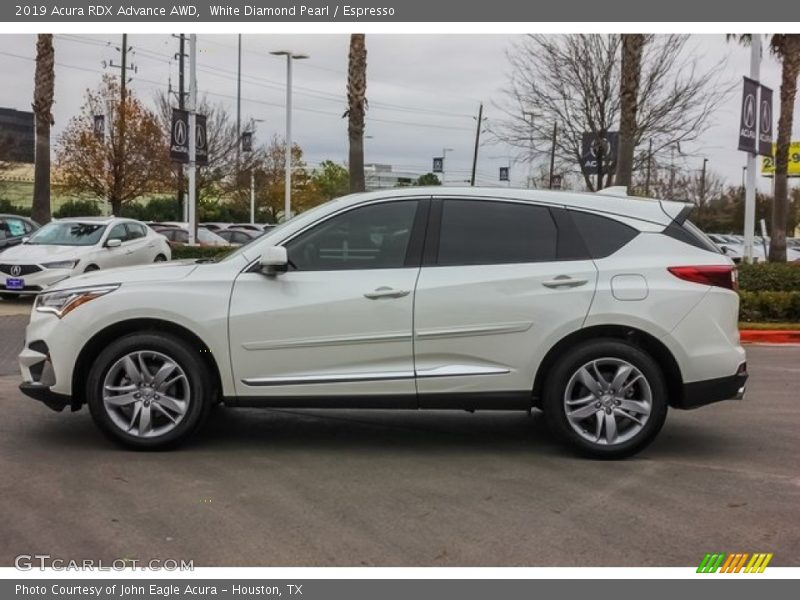 White Diamond Pearl / Espresso 2019 Acura RDX Advance AWD