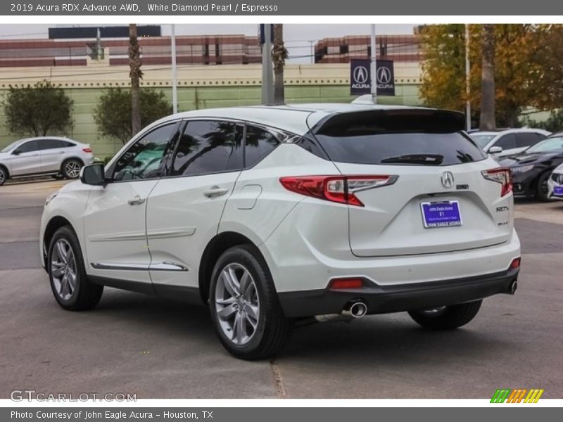 White Diamond Pearl / Espresso 2019 Acura RDX Advance AWD