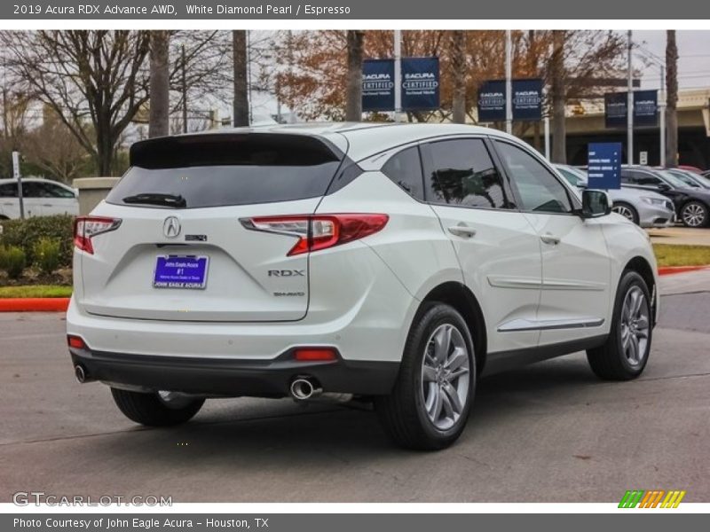 White Diamond Pearl / Espresso 2019 Acura RDX Advance AWD