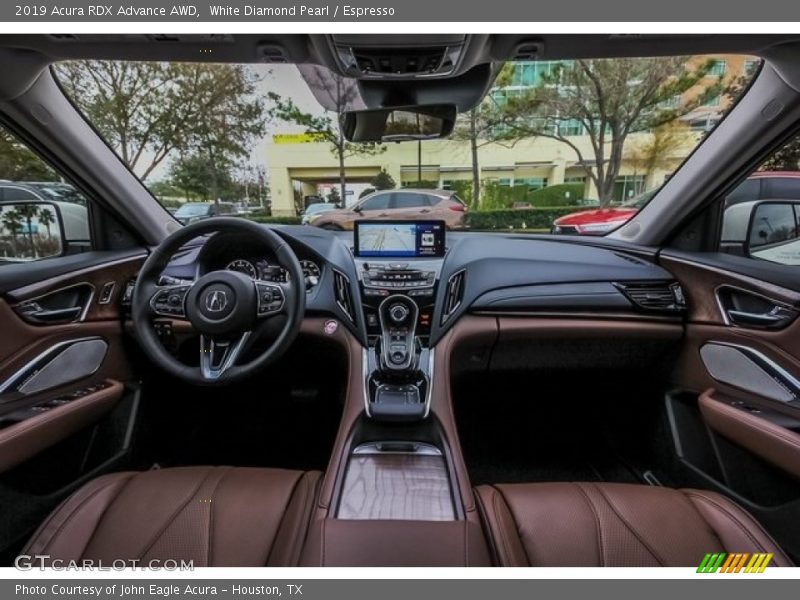 White Diamond Pearl / Espresso 2019 Acura RDX Advance AWD
