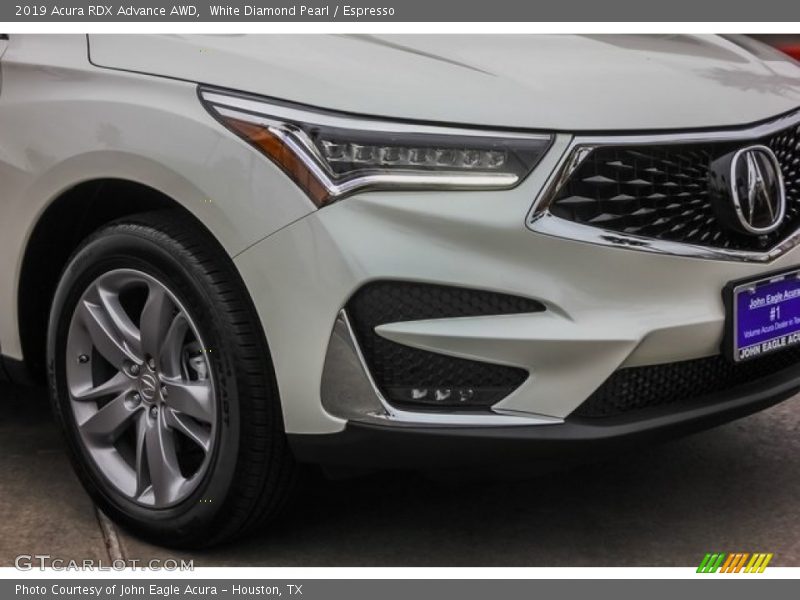 White Diamond Pearl / Espresso 2019 Acura RDX Advance AWD