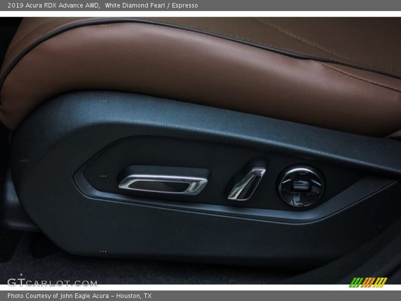 White Diamond Pearl / Espresso 2019 Acura RDX Advance AWD