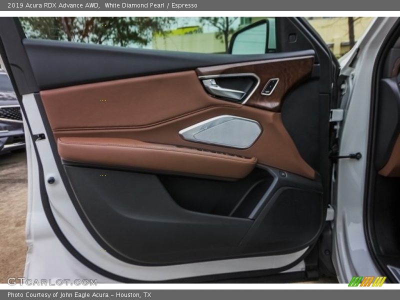 White Diamond Pearl / Espresso 2019 Acura RDX Advance AWD