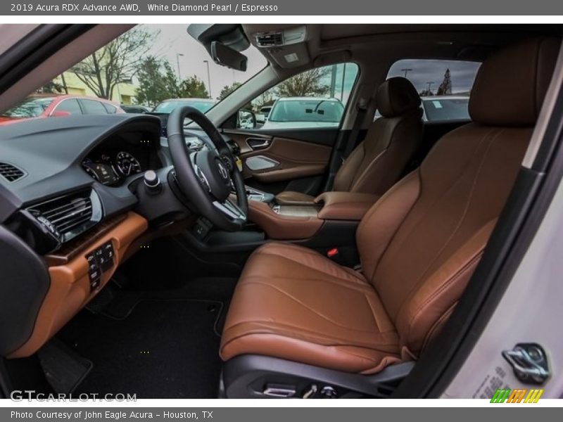 White Diamond Pearl / Espresso 2019 Acura RDX Advance AWD
