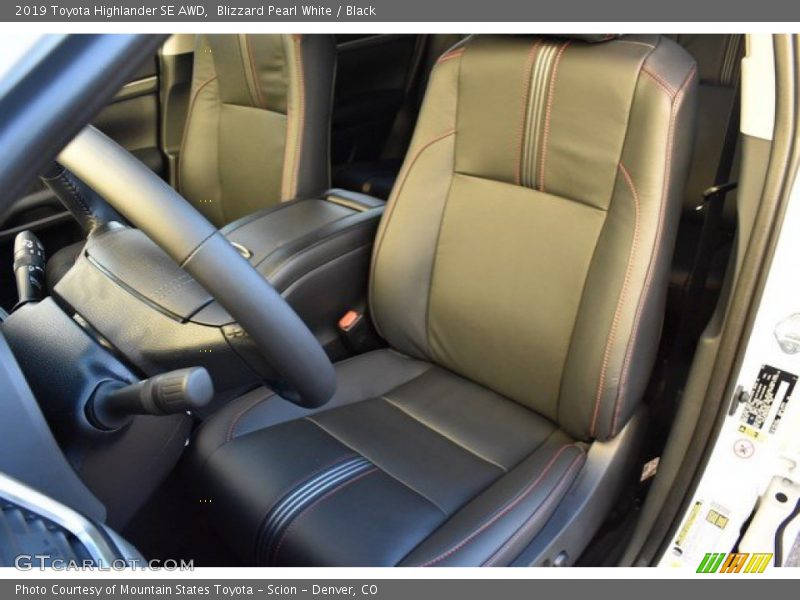Blizzard Pearl White / Black 2019 Toyota Highlander SE AWD