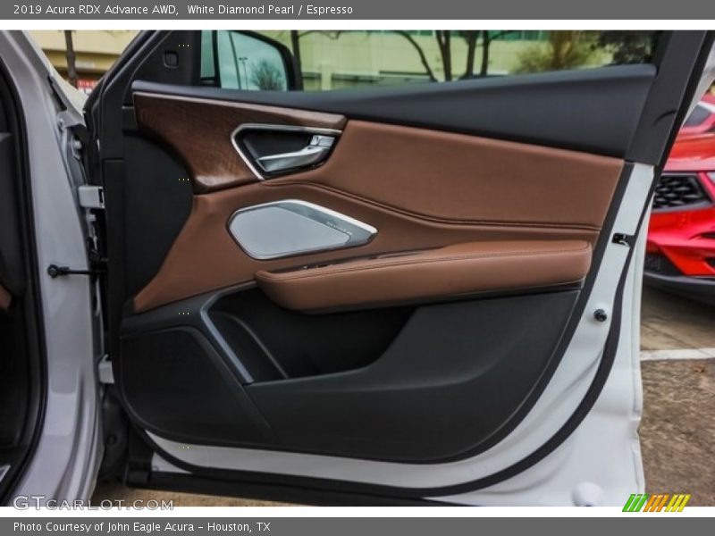 White Diamond Pearl / Espresso 2019 Acura RDX Advance AWD