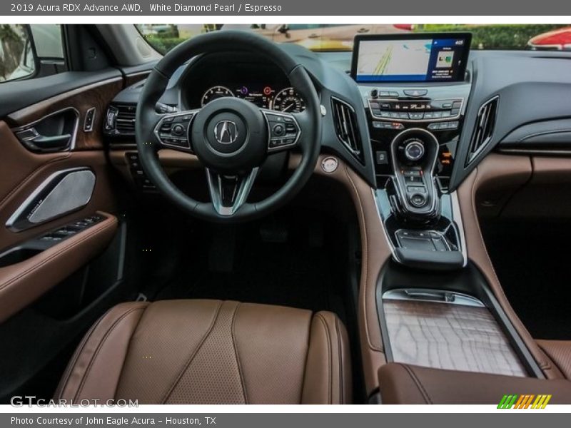 White Diamond Pearl / Espresso 2019 Acura RDX Advance AWD