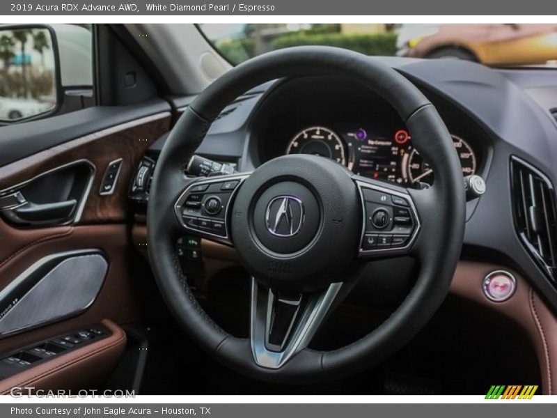White Diamond Pearl / Espresso 2019 Acura RDX Advance AWD