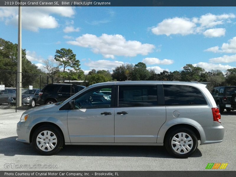 Billet / Black/Light Graystone 2019 Dodge Grand Caravan SE
