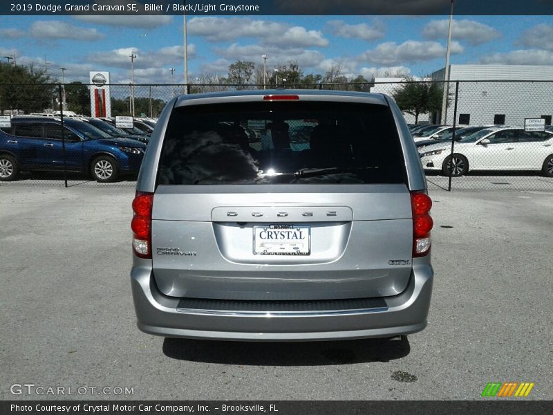 Billet / Black/Light Graystone 2019 Dodge Grand Caravan SE