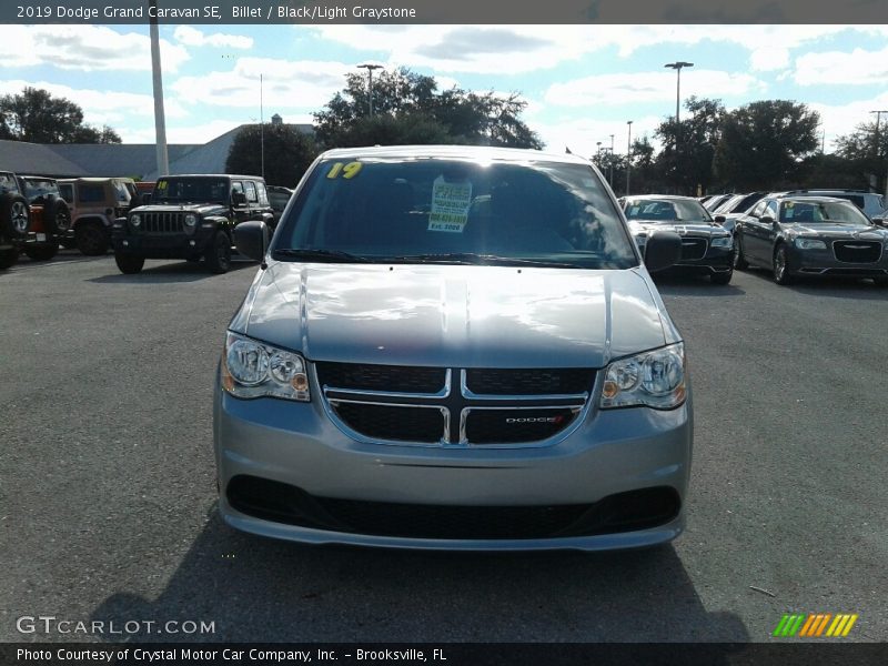 Billet / Black/Light Graystone 2019 Dodge Grand Caravan SE