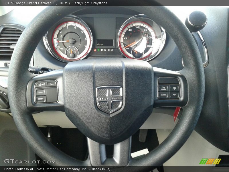 Billet / Black/Light Graystone 2019 Dodge Grand Caravan SE