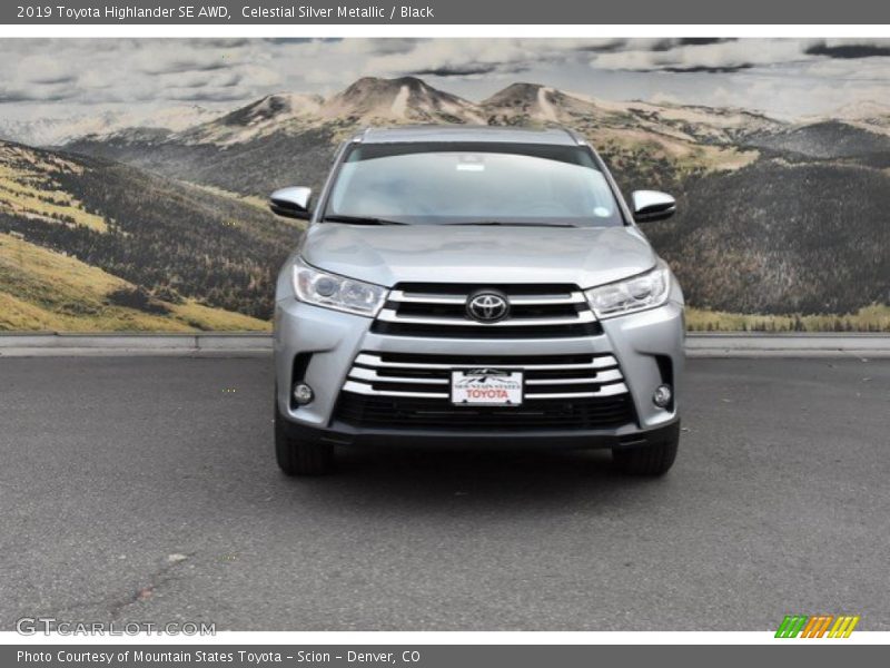 Celestial Silver Metallic / Black 2019 Toyota Highlander SE AWD