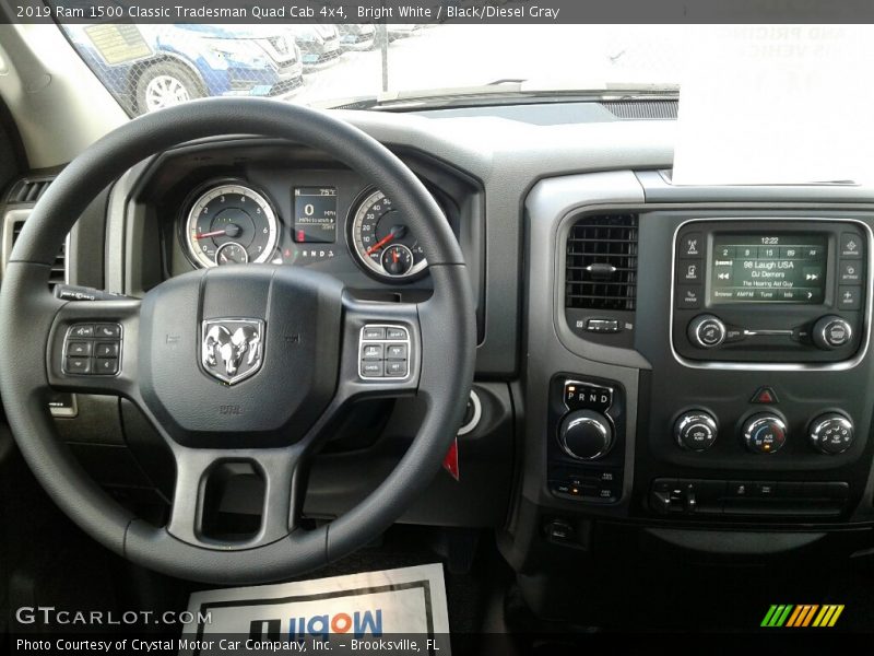 Bright White / Black/Diesel Gray 2019 Ram 1500 Classic Tradesman Quad Cab 4x4