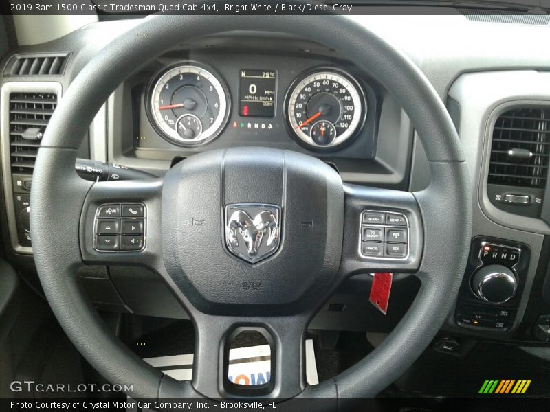 Bright White / Black/Diesel Gray 2019 Ram 1500 Classic Tradesman Quad Cab 4x4