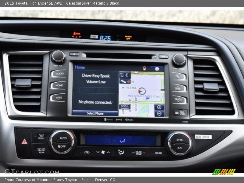 Celestial Silver Metallic / Black 2019 Toyota Highlander SE AWD