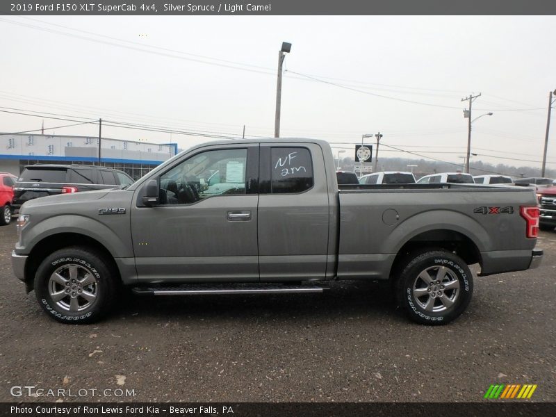 Silver Spruce / Light Camel 2019 Ford F150 XLT SuperCab 4x4