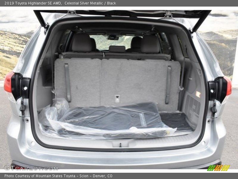 Celestial Silver Metallic / Black 2019 Toyota Highlander SE AWD