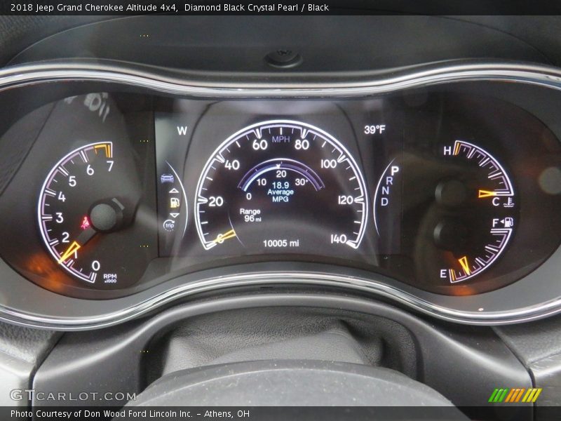Diamond Black Crystal Pearl / Black 2018 Jeep Grand Cherokee Altitude 4x4