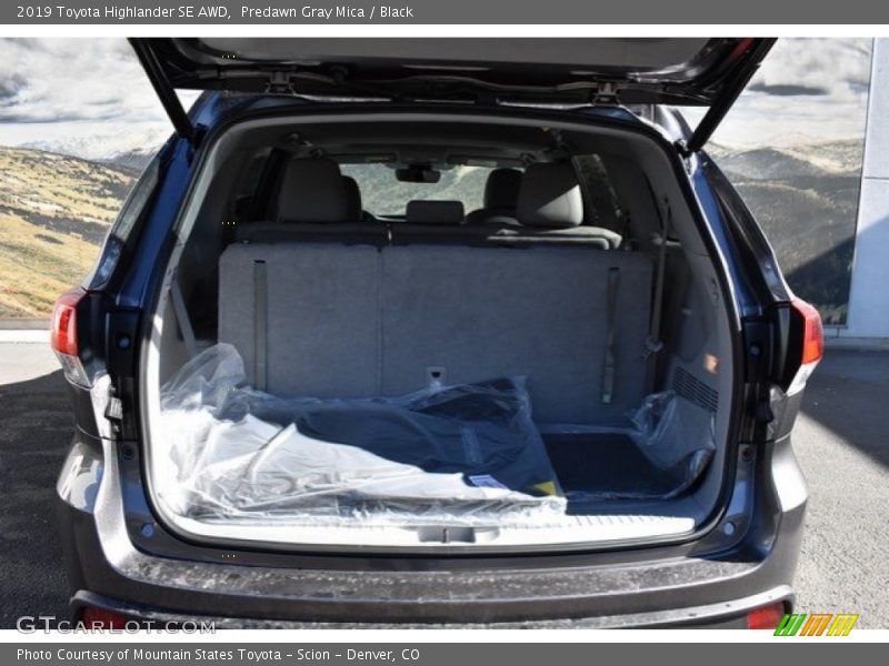 Predawn Gray Mica / Black 2019 Toyota Highlander SE AWD