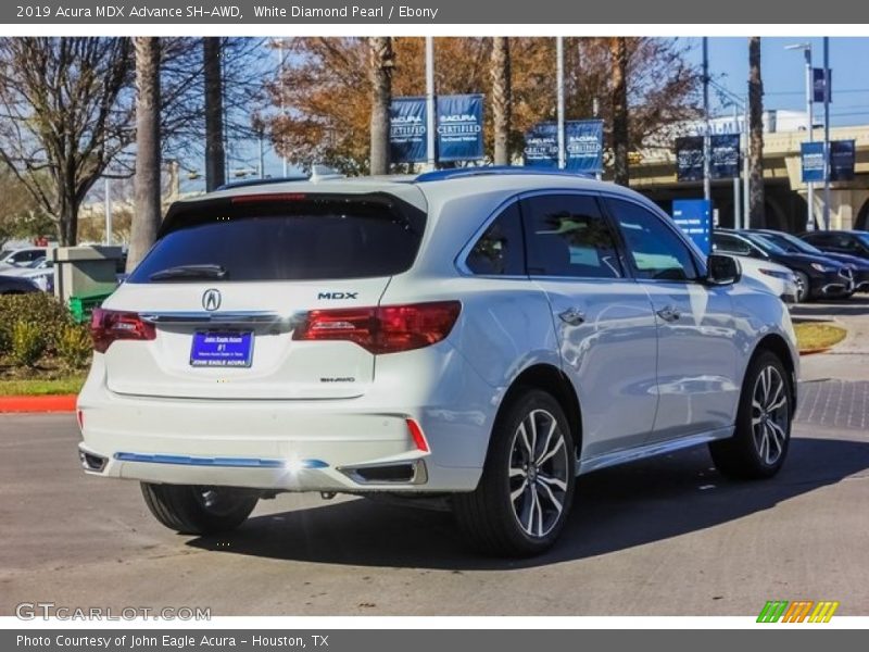 White Diamond Pearl / Ebony 2019 Acura MDX Advance SH-AWD