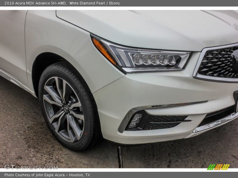 White Diamond Pearl / Ebony 2019 Acura MDX Advance SH-AWD