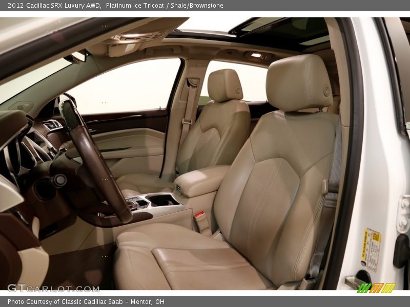 Platinum Ice Tricoat / Shale/Brownstone 2012 Cadillac SRX Luxury AWD