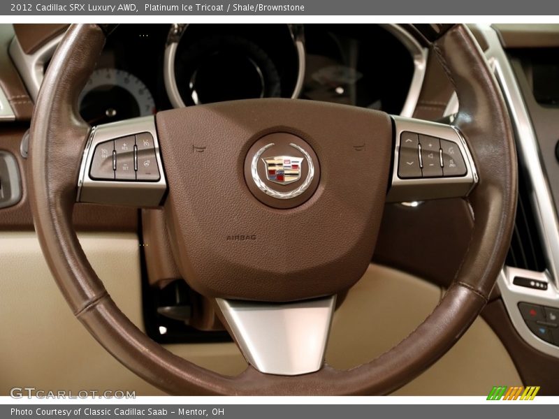 Platinum Ice Tricoat / Shale/Brownstone 2012 Cadillac SRX Luxury AWD