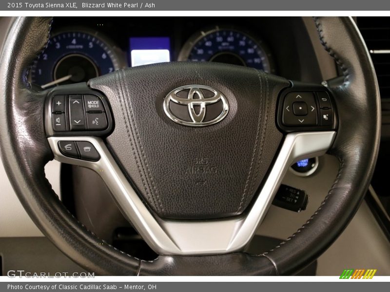 Blizzard White Pearl / Ash 2015 Toyota Sienna XLE