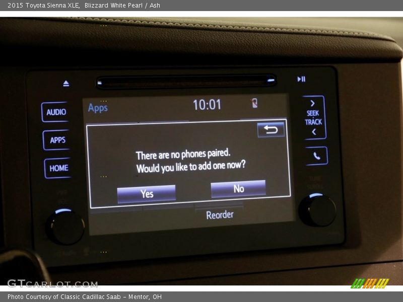 Blizzard White Pearl / Ash 2015 Toyota Sienna XLE