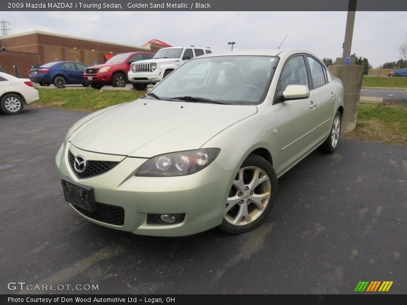 Golden Sand Metallic / Black 2009 Mazda MAZDA3 i Touring Sedan